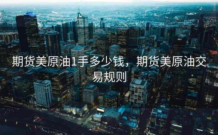 期货美原油1手多少钱，期货美原油交易规则